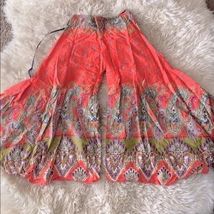 Extra Wide Cropped & Flared Boho Capri Pant